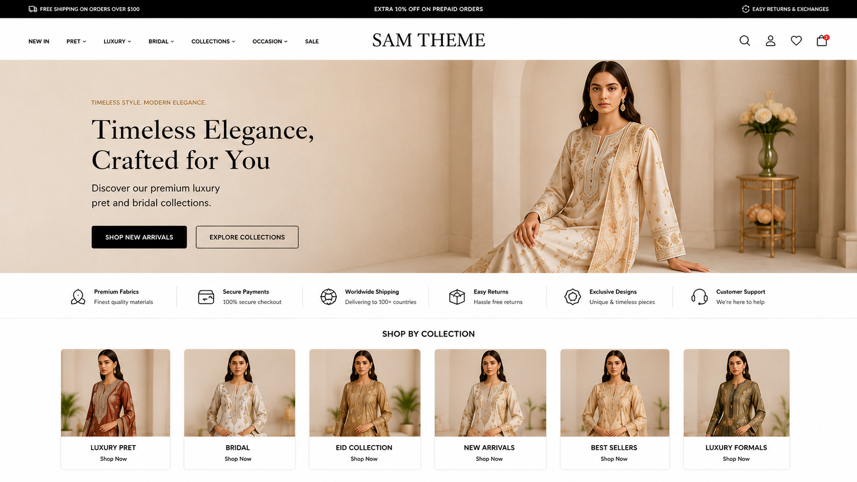 Ethnic Couture home page